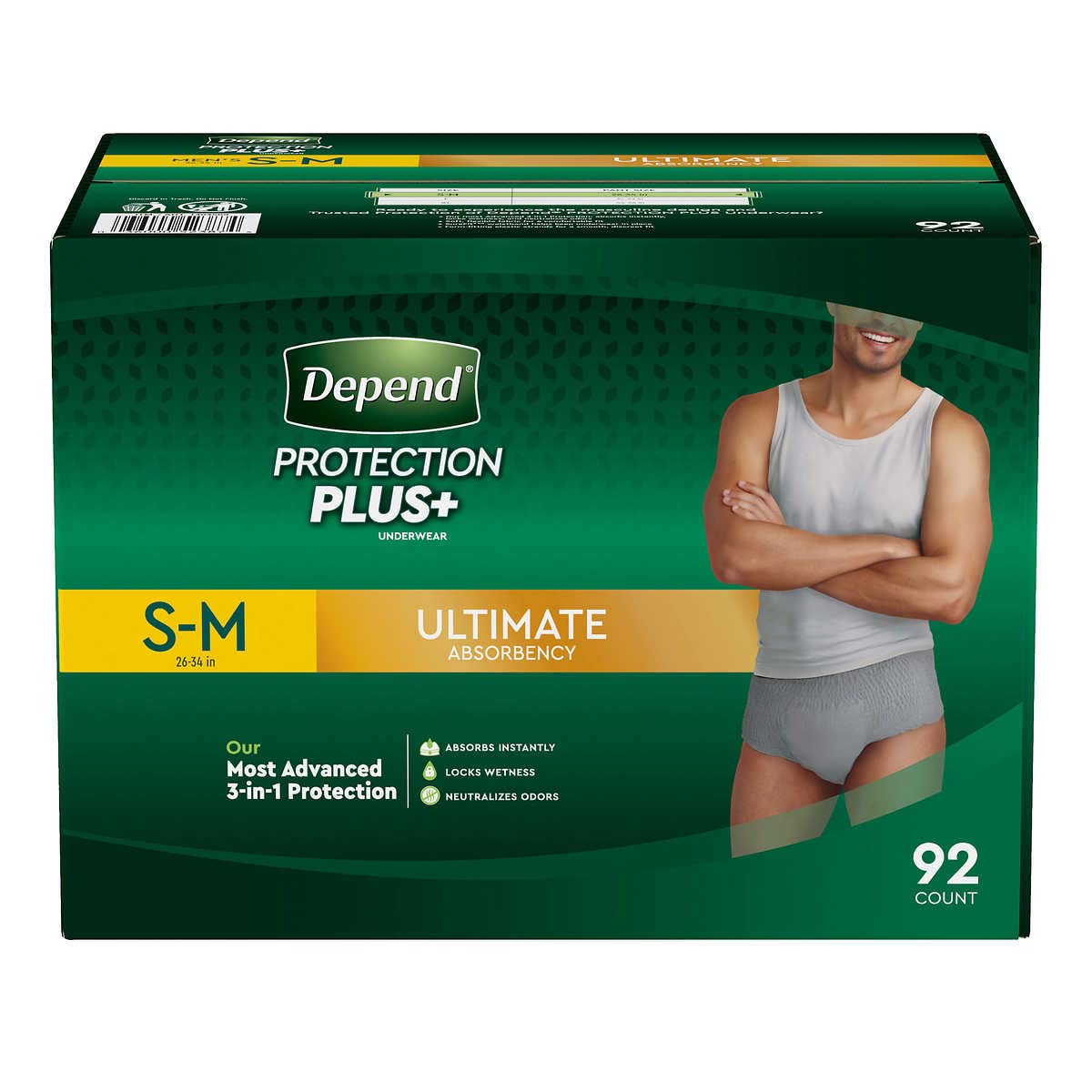 Depend Protection Plus Ultimate Max Absorbency 3-in-1 SureFit Flexible Underwear for Men: Best Choice for Men's Daily Co