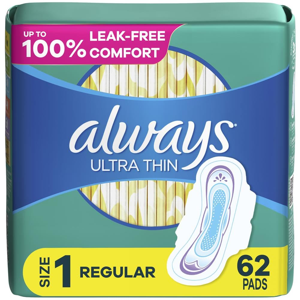 Always Ultra Thin Pads with Flexi-Wings Regular Unscented for Light Flow
| Always Ultra Thin Pads with Flexi-Wings Size