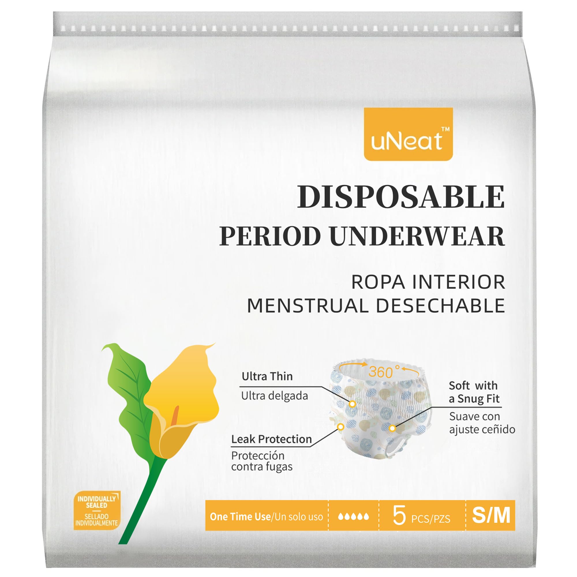 Ultra Thin and Leakproof Affordable Women's Period Underwear, Nighttime Heavy Absorbency with Odor Control, Postpartum